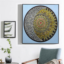 Load image into Gallery viewer, Crystal Rhinestone Diamond Painting Kit | Moon and sun Mandala