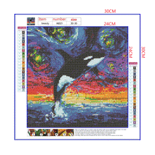 Load image into Gallery viewer, Full Diamond Painting kit | Killer Whale Jumping