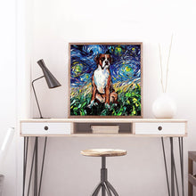 Load image into Gallery viewer, Full Diamond Painting kit | Saint Bernard under the beautiful starry sky