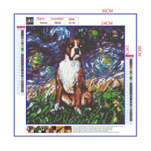 Load image into Gallery viewer, Full Diamond Painting kit | Saint Bernard under the beautiful starry sky