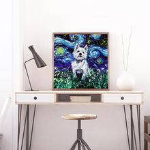 Load image into Gallery viewer, Full Diamond Painting kit | Parson Russell Terrier under the beautiful starry sky