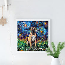 Load image into Gallery viewer, Full Diamond Painting kit | Dog kangal under the beautiful starry sky