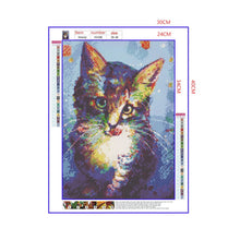 Load image into Gallery viewer, Full Diamond Painting kit | Watercolor kitten