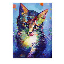Load image into Gallery viewer, Full Diamond Painting kit | Watercolor kitten