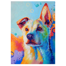 Load image into Gallery viewer, Full Diamond Painting kit | Watercolor dog