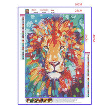 Load image into Gallery viewer, Full Diamond Painting kit | Watercolor lion