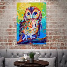 Load image into Gallery viewer, Full Diamond Painting kit | Watercolor owl