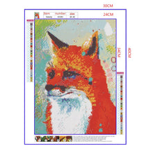 Load image into Gallery viewer, Full Diamond Painting kit | Watercolor fox