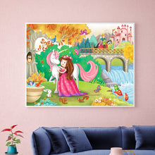 Load image into Gallery viewer, Full Diamond Painting kit | Unicorns and princesses, princes on horse