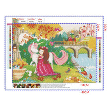 Load image into Gallery viewer, Full Diamond Painting kit | Unicorns and princesses, princes on horse