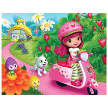 Load image into Gallery viewer, Full Diamond Painting kit | Girl riding an electric car and her pet dog