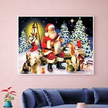 Load image into Gallery viewer, Full Diamond Painting kit | Santa Claus reading a letter with animals