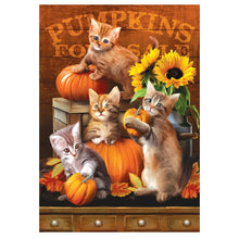 Load image into Gallery viewer, Full Diamond Painting kit | Pumpkins and cats