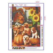 Load image into Gallery viewer, Full Diamond Painting kit | Pumpkins and dogs