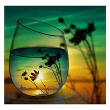 Load image into Gallery viewer, Full Diamond Painting kit | The reflection of wild plants in glass