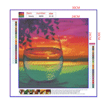 Load image into Gallery viewer, Full Diamond Painting kit | The reflection of beautiful sunset and sea in glass