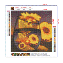 Load image into Gallery viewer, Full Diamond Painting kit | The reflection of sunflowers in the glass