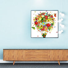 Load image into Gallery viewer, Full Diamond Painting kit | Hot air balloon flowers