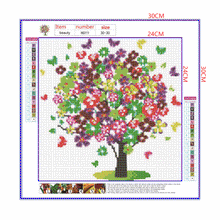 Load image into Gallery viewer, Full Diamond Painting kit | Flower tree