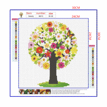 Load image into Gallery viewer, Full Diamond Painting kit | Flower tree