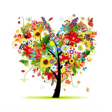 Load image into Gallery viewer, Full Diamond Painting kit | Flower heart tree
