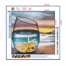 Load image into Gallery viewer, Full Diamond Painting kit | The reflection of the starfish in the glass