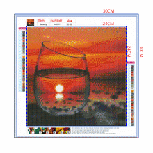 Load image into Gallery viewer, Full Diamond Painting kit | The reflection of the sea in the glass