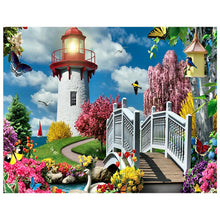 Load image into Gallery viewer, Full Diamond Painting kit | Beautiful view of the lighthouse by the sea