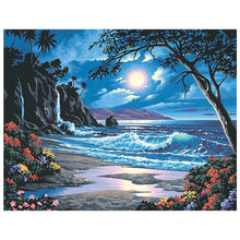 Load image into Gallery viewer, Full Diamond Painting kit | The seaside at night