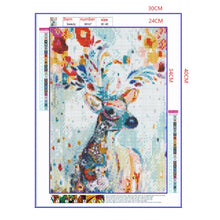 Load image into Gallery viewer, Full Diamond Painting kit | Watercolor deer