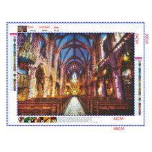 Load image into Gallery viewer, Full Diamond Painting kit | Interior view of Cathédrale Notre Dame de Paris