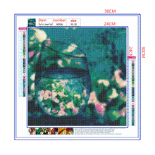 Load image into Gallery viewer, Full Diamond Painting kit | The reflection of the pond in the glass