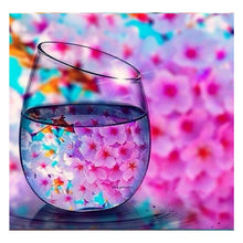 Load image into Gallery viewer, Full Diamond Painting kit | The reflection of flowers in the glass