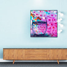 Load image into Gallery viewer, Full Diamond Painting kit | The reflection of flowers in the glass