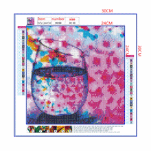 Load image into Gallery viewer, Full Diamond Painting kit | The reflection of flowers in the glass