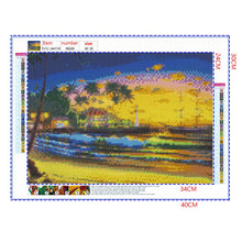 Load image into Gallery viewer, Full Diamond Painting kit | Sunset by the sea