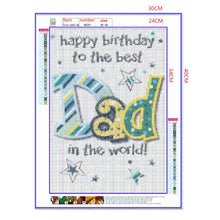 Load image into Gallery viewer, Full Diamond Painting kit | Happy birthday to the best dad in the world!