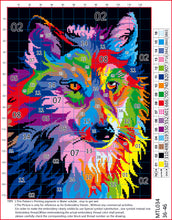 Load image into Gallery viewer, 11CT Full Cross Stitch | Colorful wolf (36x46cm)