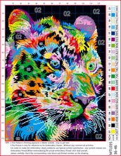 Load image into Gallery viewer, 11CT Full Cross Stitch | Colorful Cheetah (36x46cm)