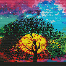 Load image into Gallery viewer, 11CT Full Cross Stitch | Moon landscape tree (36x36cm)