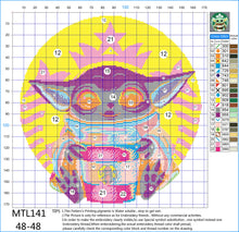 Load image into Gallery viewer, 11CT Full Cross Stitch | Yoda (48x48cm)