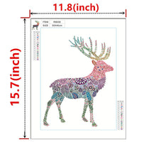 Load image into Gallery viewer, Crystal Rhinestone Diamond Painting Kit | Animal Color Deer