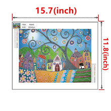 Load image into Gallery viewer, Crystal Rhinestone Diamond Painting Kit | Little houses under the big tree