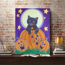 Load image into Gallery viewer, Crystal Rhinestone Diamond Painting Kit | Halloween Pumpkin