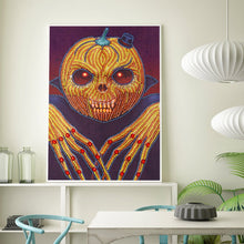 Load image into Gallery viewer, Crystal Rhinestone Diamond Painting Kit | Halloween Skull Pumpkin