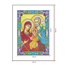 Load image into Gallery viewer, Crystal Rhinestone diamond painting kit | religious figures Virgin and Jesus