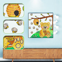 Load image into Gallery viewer, Crystal Rhinestone Diamond Painting Kit | Bear and honey