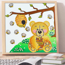 Load image into Gallery viewer, Crystal Rhinestone Diamond Painting Kit | Bear and honey