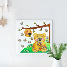 Load image into Gallery viewer, Crystal Rhinestone Diamond Painting Kit | Bear and honey
