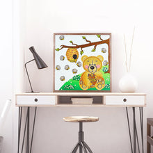 Load image into Gallery viewer, Crystal Rhinestone Diamond Painting Kit | Bear and honey